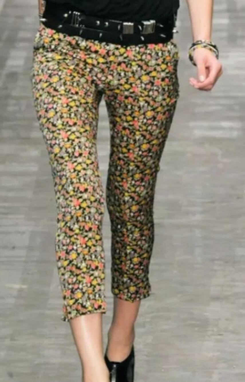 Rag & Bone Ditsy Floral Silk Pedal Pusher Pants sz 26